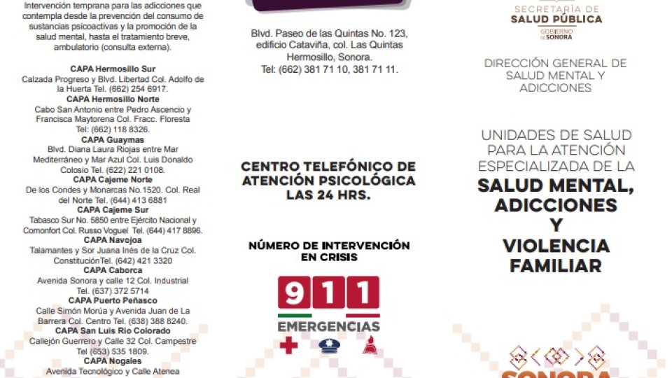 Centros Integrales de Salud Mental son un apoyo para las personas más vulnerables: Salud Sonora