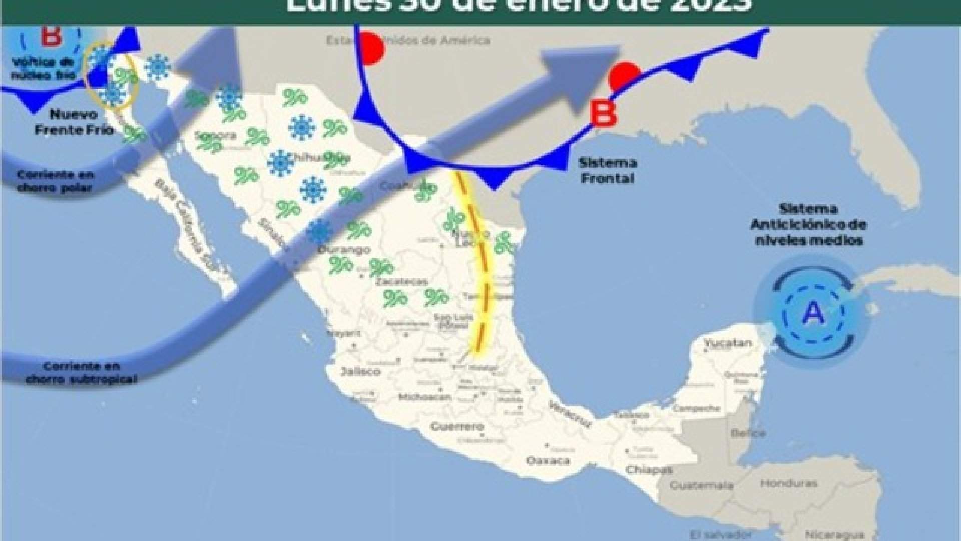 &quot;Tren de tres frentes fríos&quot; afectaría noroeste, norte y sierra de Sonora