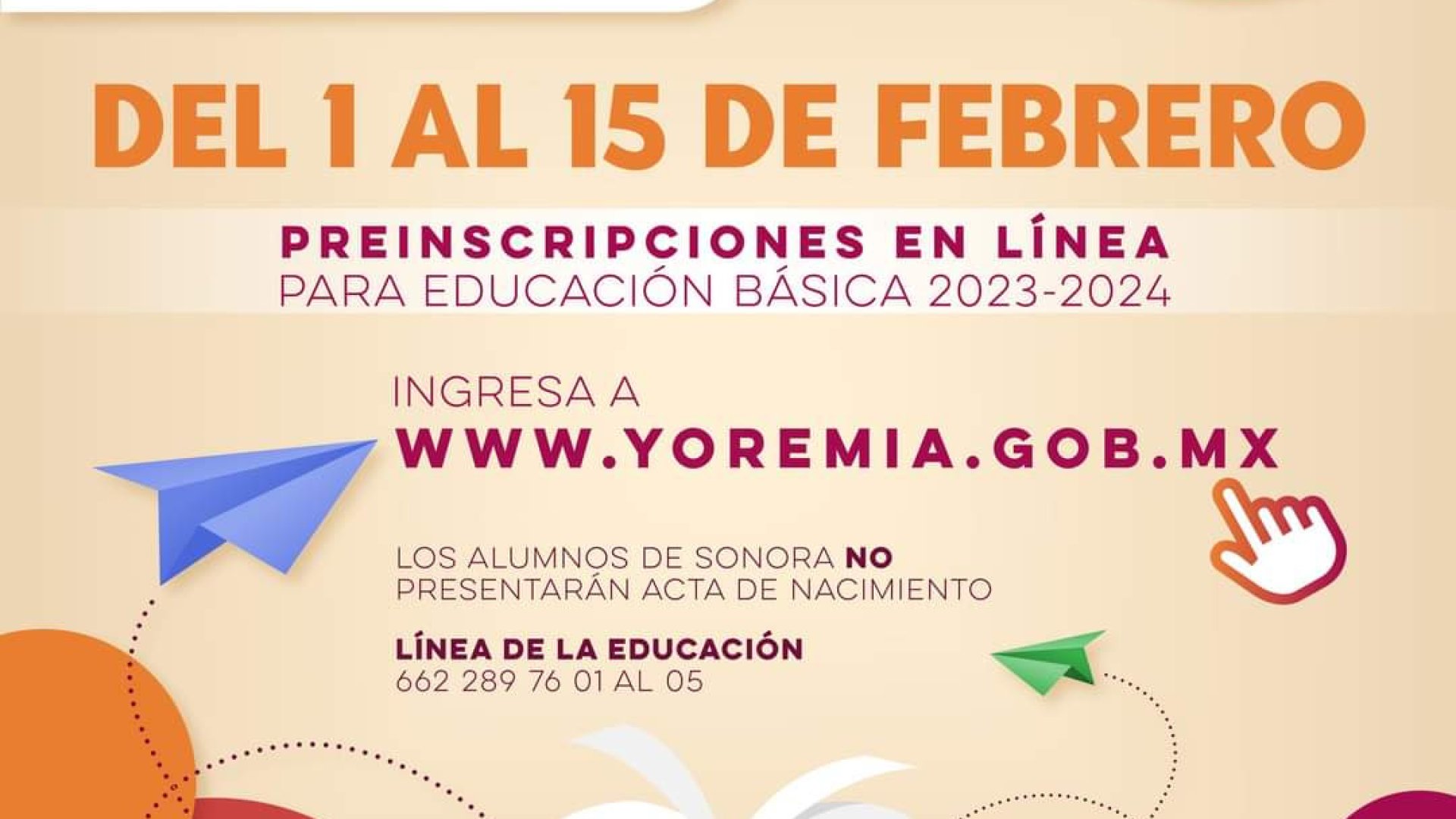 Del 1 al 15 de febrero son las Preinscripciones en Línea para el ciclo escolar 2023-2024: Aarón Grageda